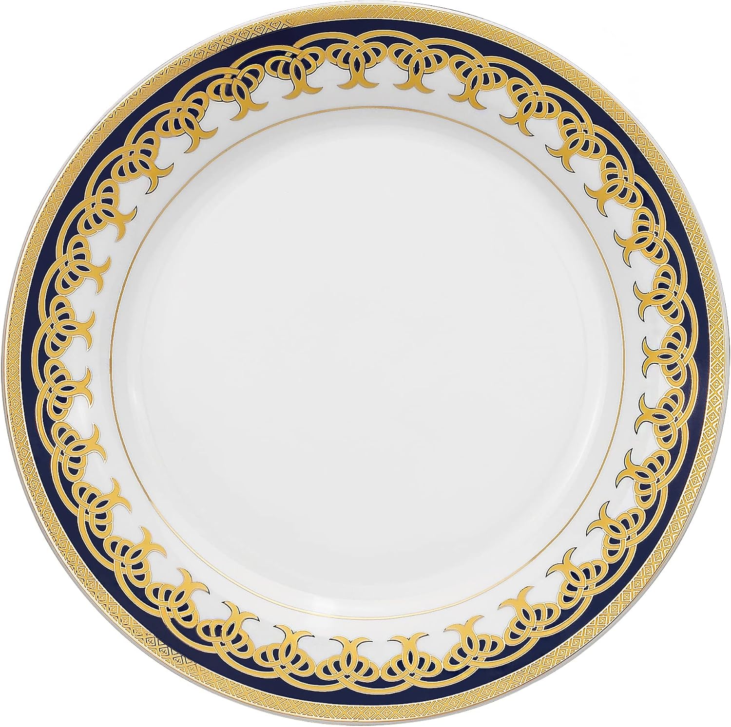 Lorren Home Trends 57-Piece Porcelain Dinnerware Set, Iris, Service for 8