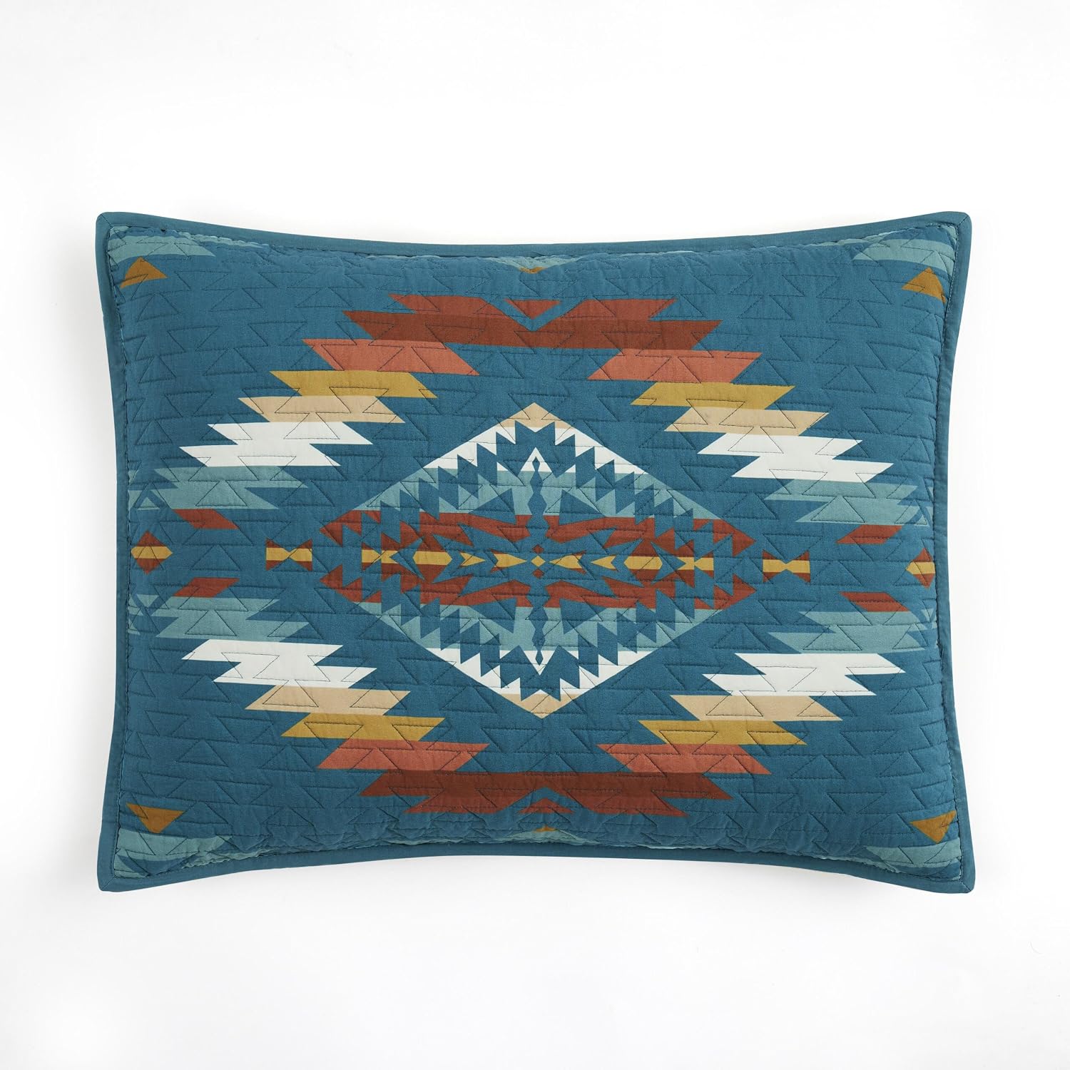 Pendleton Twin Quilt Set – 100% Cotton 2 Piece Quilt Set with Sham, Soft Lightweight Bedding for Twin Size Bed for Dorms, Teal Multi Patterned Comforter Alternative, Twin Bedding Set (Summerland)
