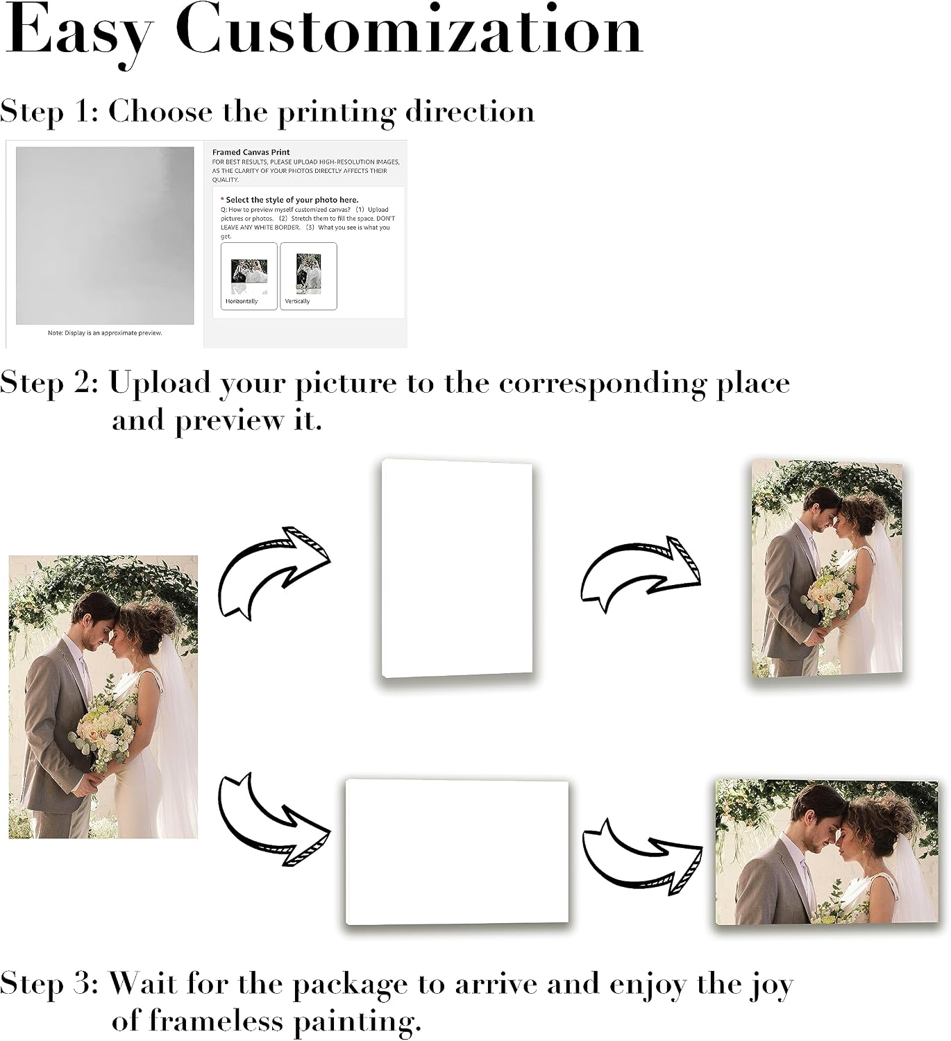 Personalized Custom Canvas Prints (Framed Canvas, 30' x 30') - Custom Canvas Print with Your Photo - Perfect for Home Decor, Gifts & Keepsakes Fast Delivery…