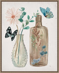 Amanti Art Framed Canvas Wall Art 28x23 Butterflies and Flowers IV by Melissa Wang, Framed Wall Art Canvas, Still Life Artwork, Traditional Decor, Medium Poster Painting for Living Room, Bedroom,