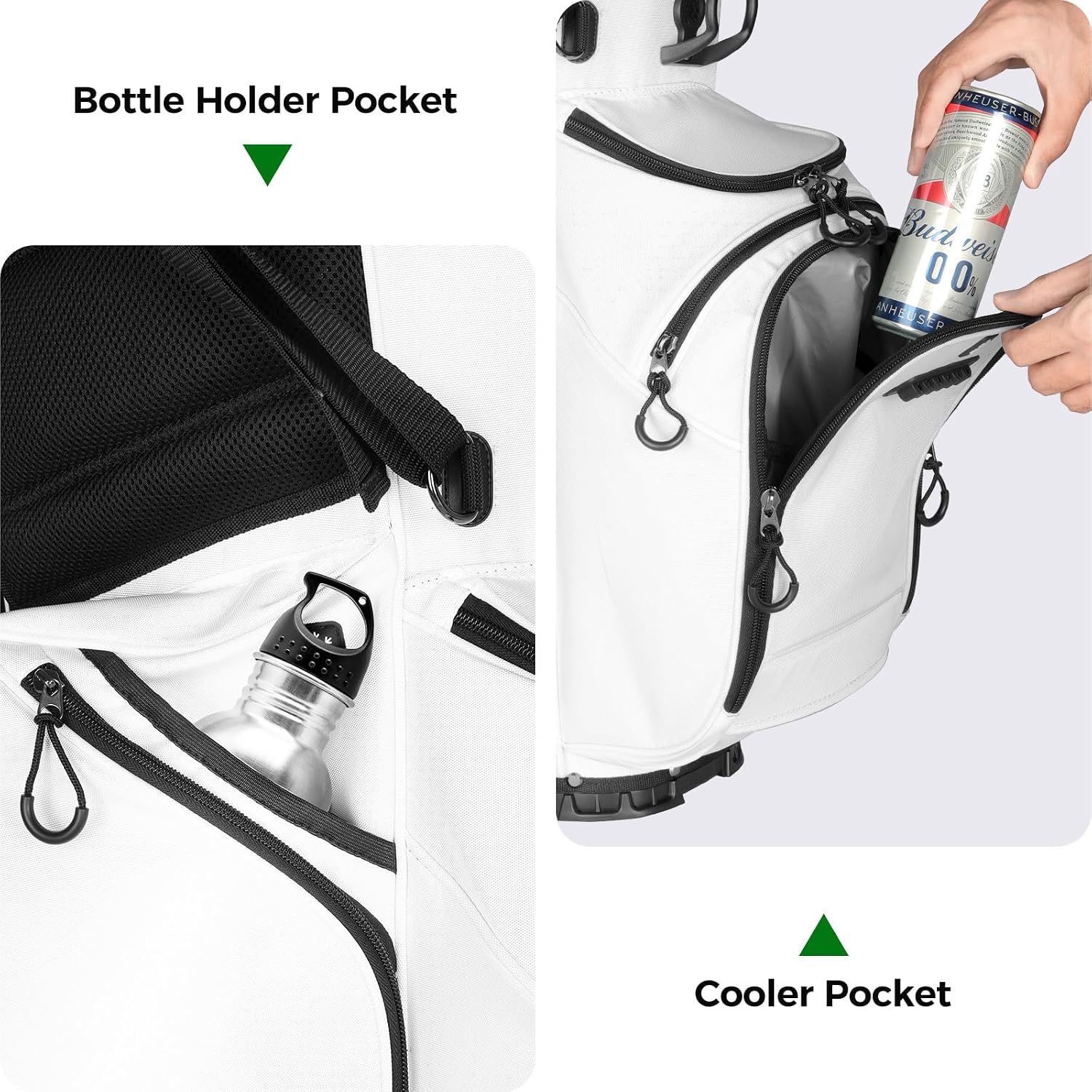 Findway 14 Way Golf Stand Bag, Lightweight Golf Bag with Stand for Men Women, Golf Club Carry Bag with Dual Strap, Rain Cover, Multiple Pockets, Golf Ball Holder