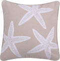 Levtex home Stone Harbor Decorative Pillow (18x18in.) - Starfish - White and Beige
