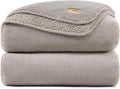 UGG Whitecap Full/Queen Blanket, Fleece Fluffy Blanket for Bed, Luxury Cozy Oversized Throw for Couch, Washable Queen Bedding, Hypoallergenic Bedding Queen Size, 90' x 90', Seal Grey