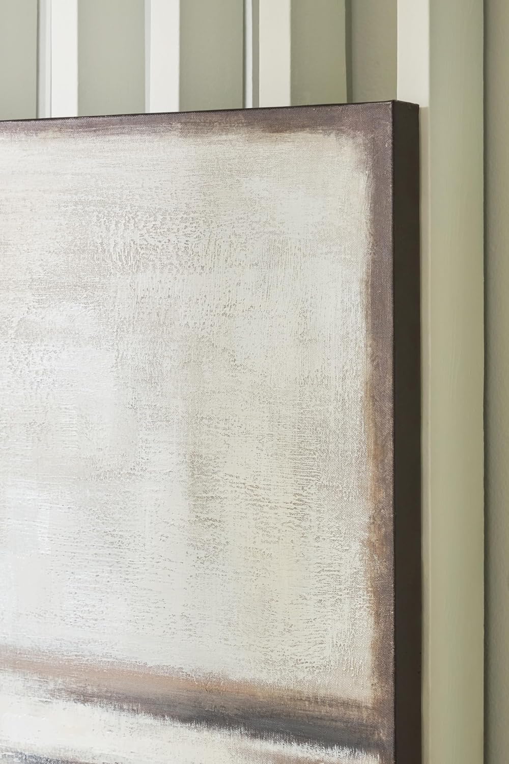 Signature Design by Ashley Brockdunn Modern Rectangular Abstract Hand-painted Wrapped Canvas Wall Art 24 x 36 Inches, Set of 2, Beige & Light Brown