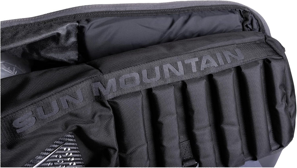Sun Mountain Kube Golf Travel Bag, 2-Wheel Rolling System-Compact Storage Case, Black Black