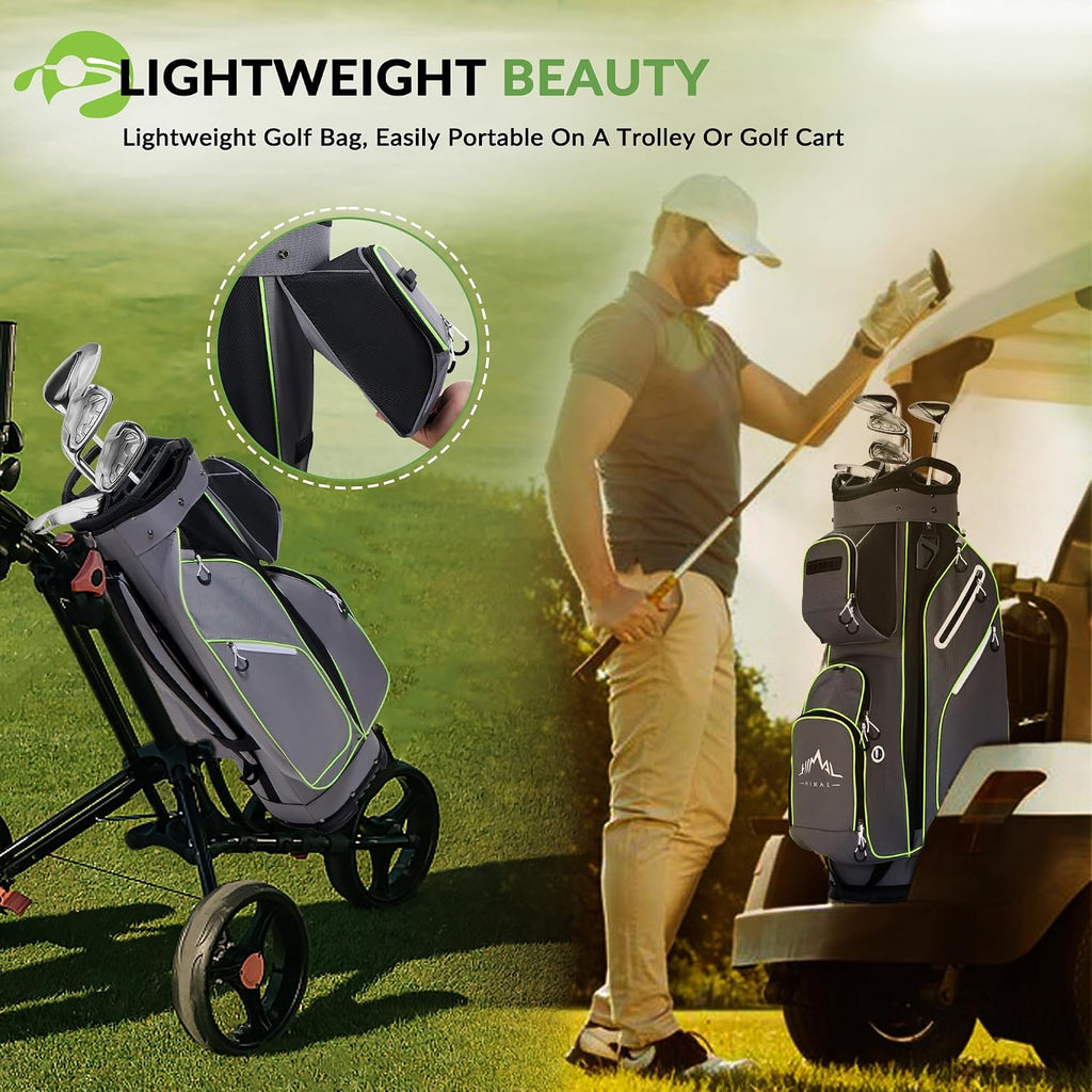 uniHimal 14 Way Golf Cart Bag Featuring Full-Length Divider Top and Multiple Pockets, Golf Bag for Men with Handles and Rain Cover