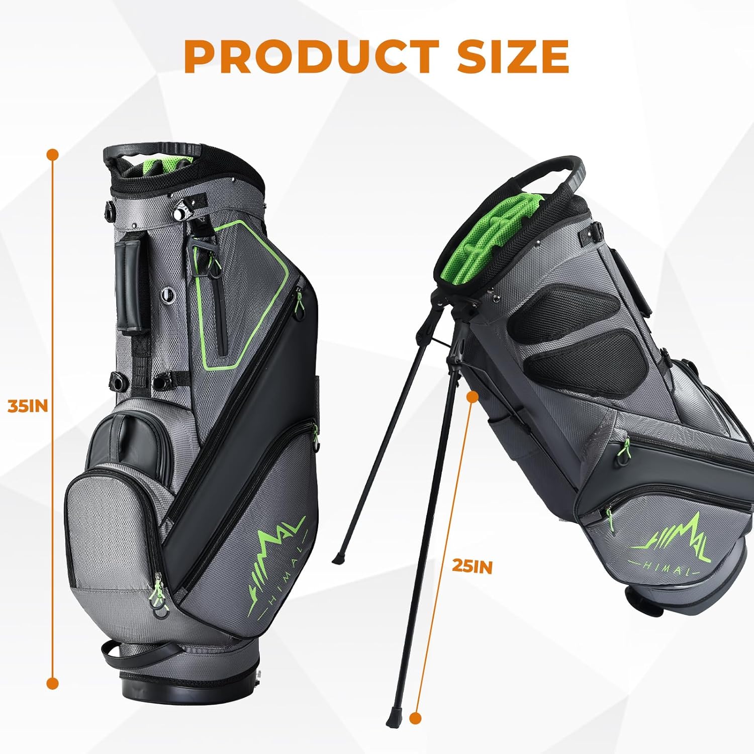 uniHimal 14 Way Dividers Golf Stand Bag Lightweight, Golf Bag for Men Women with Multiple Pockets, Dual Strap and Rain Cover Hood