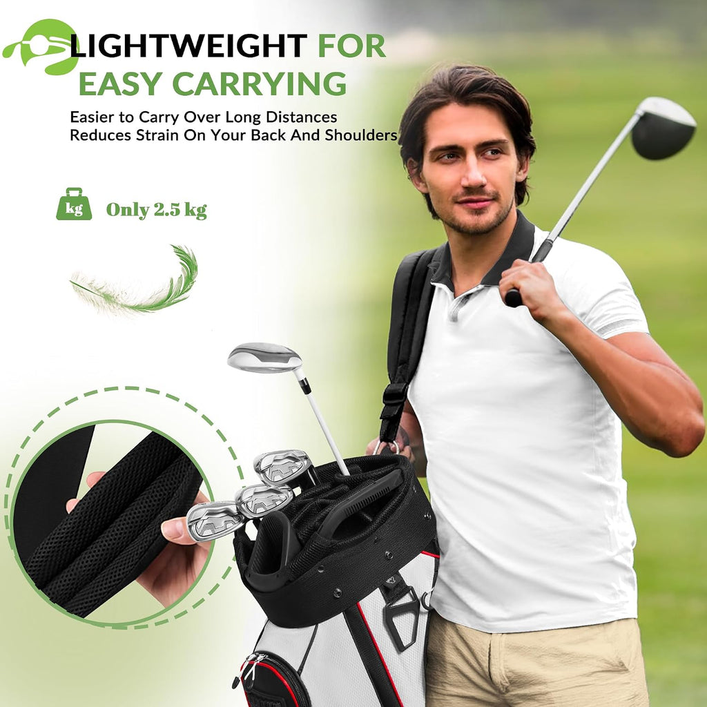 uniHimal 14 Way Golf Cart Bag Featuring Full-Length Divider Top and Multiple Pockets, Golf Bag for Men with Handles and Rain Cover