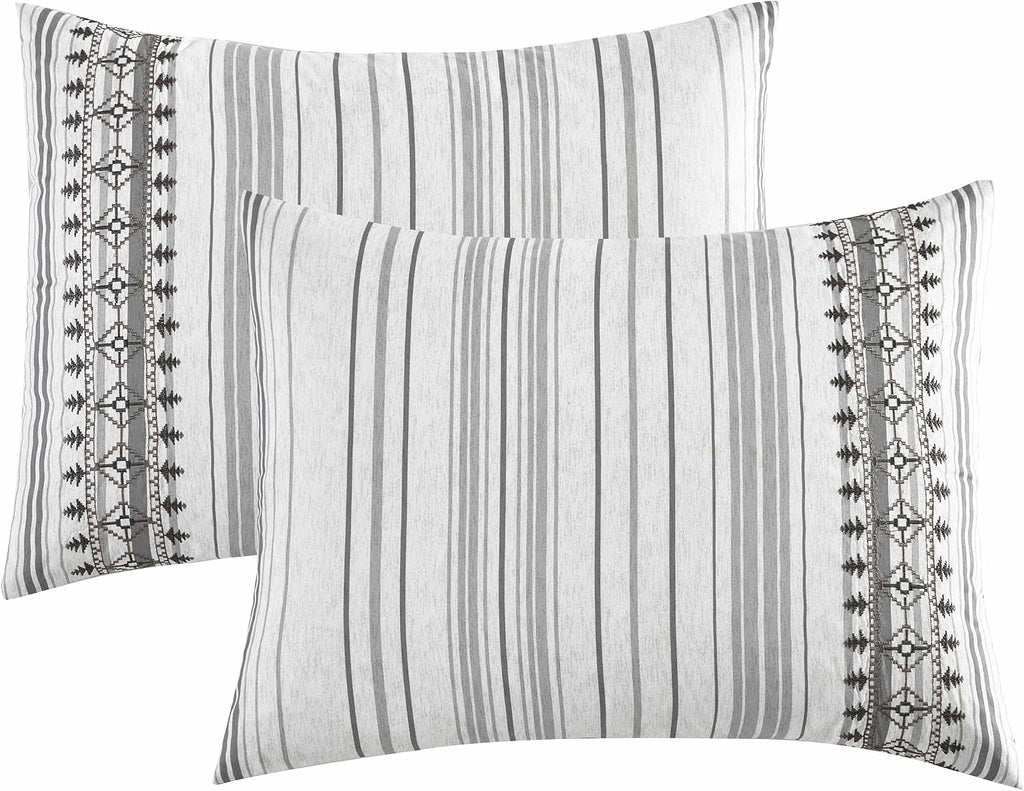 Riverbrook Home 100% Polyester Comforter Set, Full, Aiken - Gray, 10-Piece Set
