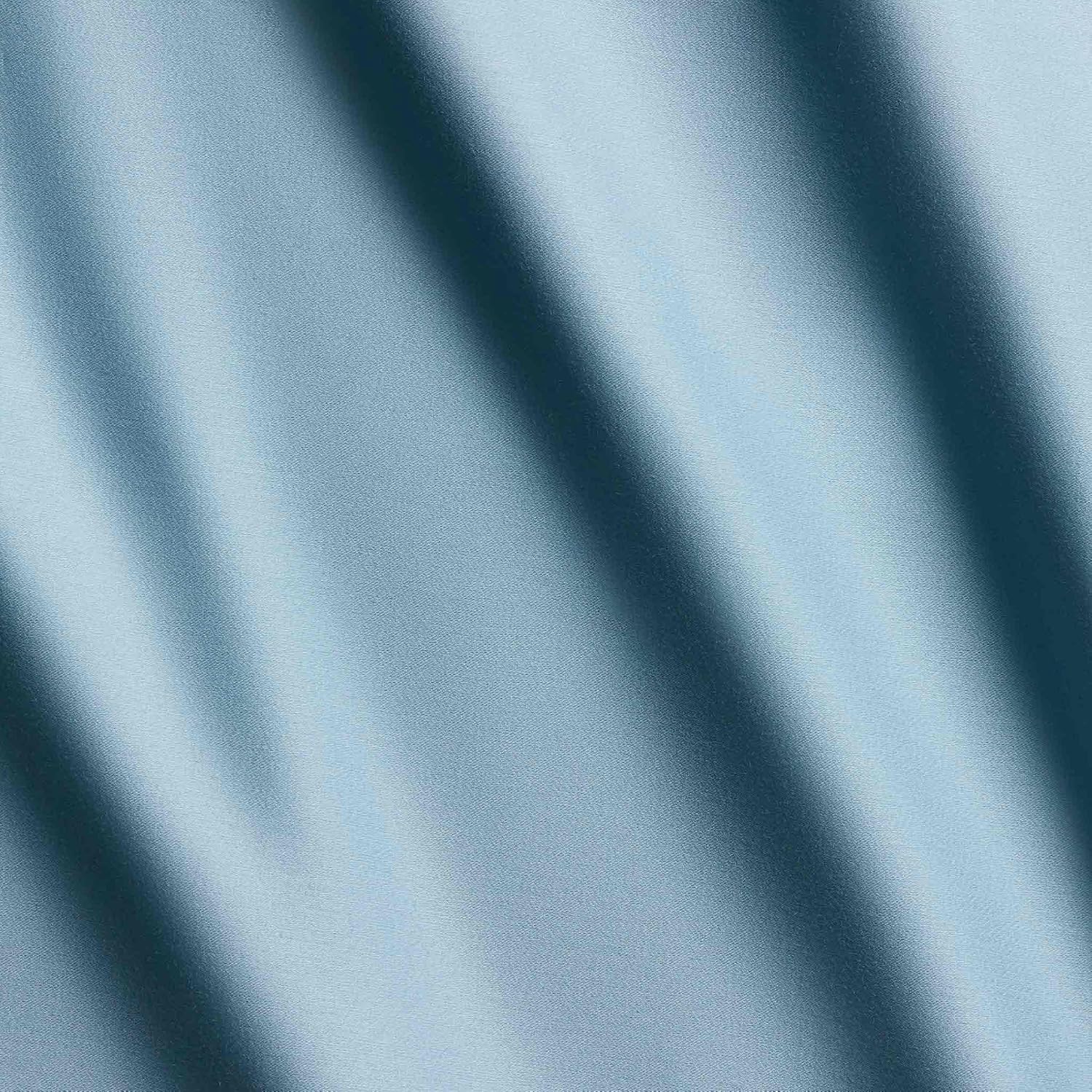 Brooklinen Luxury Sateen 4 Piece Sheet Set - 100% Cotton Bed Sheets, Soft & Durable Twin Sheets Set in Storm Blue, Oeko-TEX Certified Bedding Set, 1 Fitted Sheet, 1 Flat Sheet, 2 Pillowcases