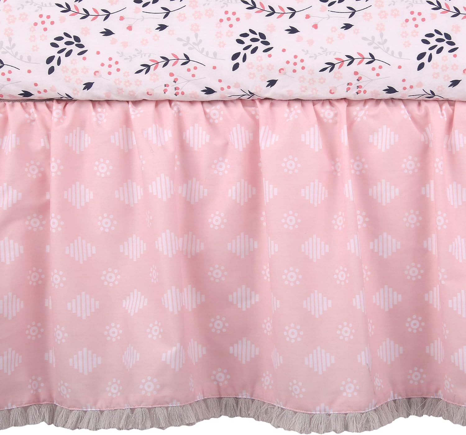 Lambs & Ivy Forever Friends 4-Piece Nursery Crib Baby Bedding Set - Blue, Pink