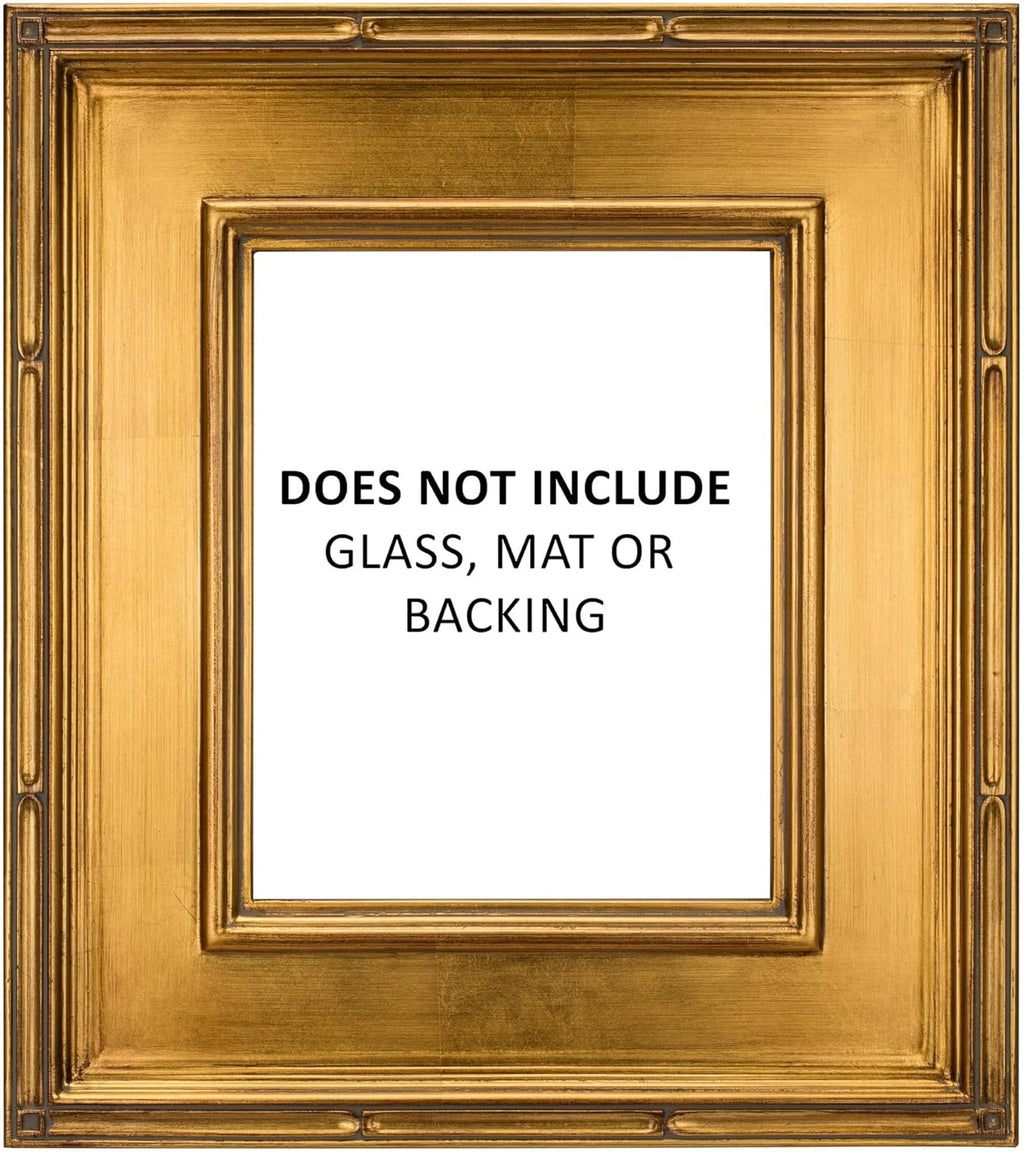 Creative Mark Museum Plein Aire Ornate Picture Frame - 5x7 - Gold Leaf - Pack of 2, High-End Antique Style Frames - Open Back with No Glass or Backing