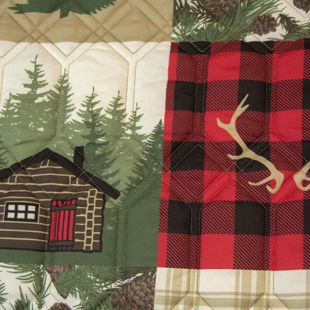 Donna Sharp Cedar Lodge-King Quilt Set, Measures 104 x 96, Includes 1 Quilt and 2 King Shams, Machine Washable