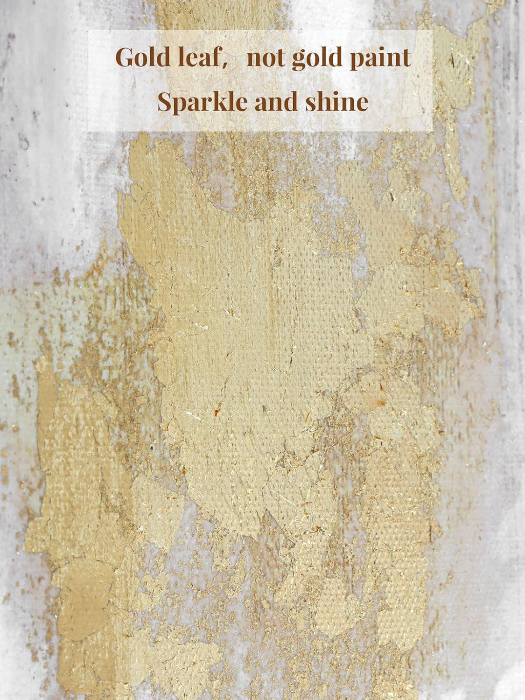 3 Piece Abstract Wall Art for Living Room – Gold and Beige Modern Textured Canvas Prints with Hand-Applied Brush Strokes, Large Wall Decor for Bedroom, Office, or Dining Room, 2 Piece 12 x 36 and 1 Piece 24 x 36 Inches