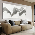 Abstract Wall Art Decor Large Modern Wall Art Decor Oversized Wall Art Pictures for Living Room Abstract Canvas Art Wall Decor Gray White Wall Art Prints Artwork for Walls Home Office Decor 29' X 58'