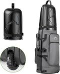 uniHimal Golf Travel Bag with Hard Case Top, 1680D Heavy Duty Oxford Golf Club Travel Bags for Airlines with Wheels Easy to Maneuver