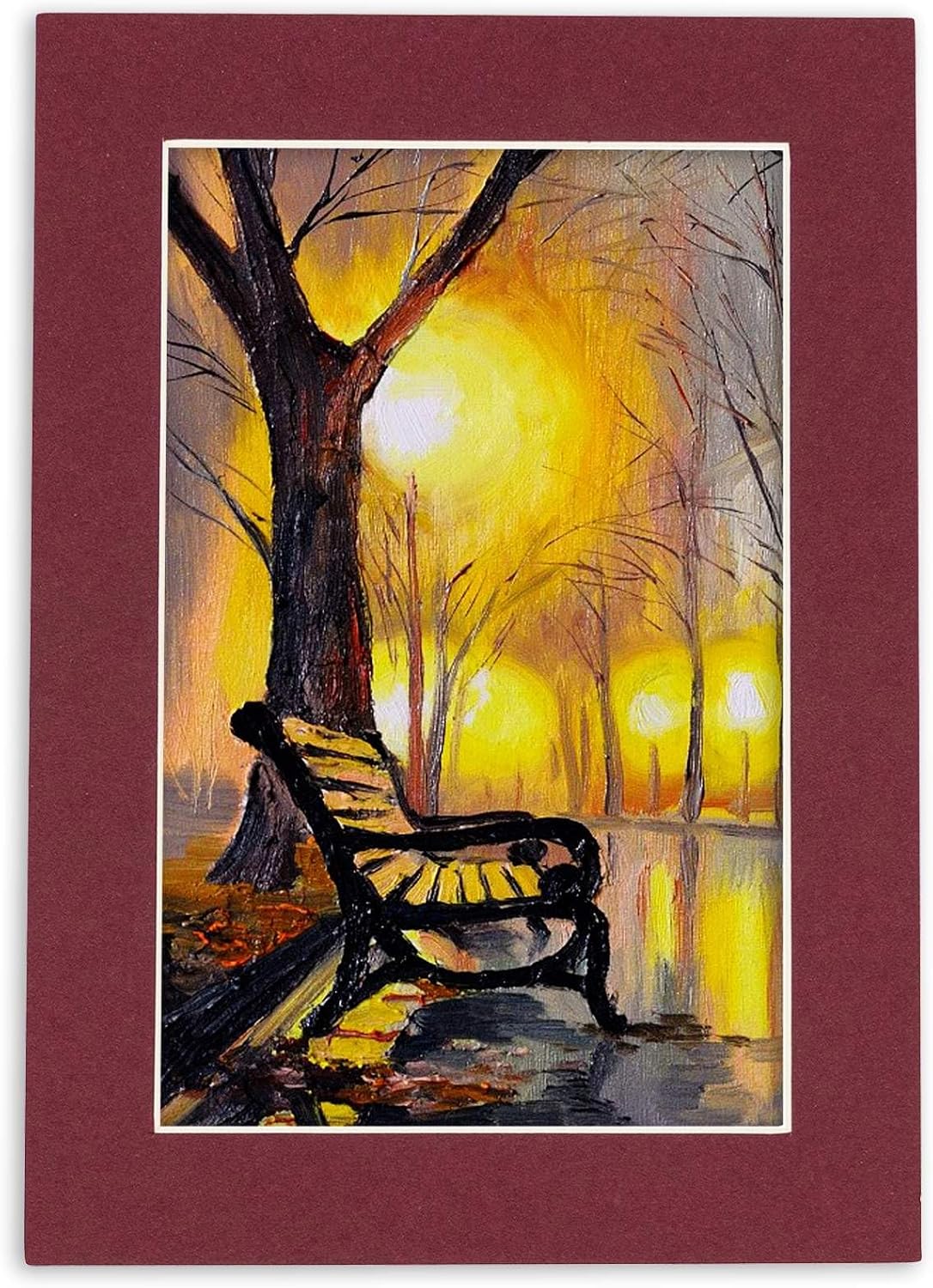 11x14 Mat for 12x18 Frame - Precut Mat Board Acid-Free Show Kit with Backing Board, and Clear Bags Maroon 11x14 Photo Matte Made to Fit a 12x18 Picture Frame Matboard for Framing, Pack of 10 Mats