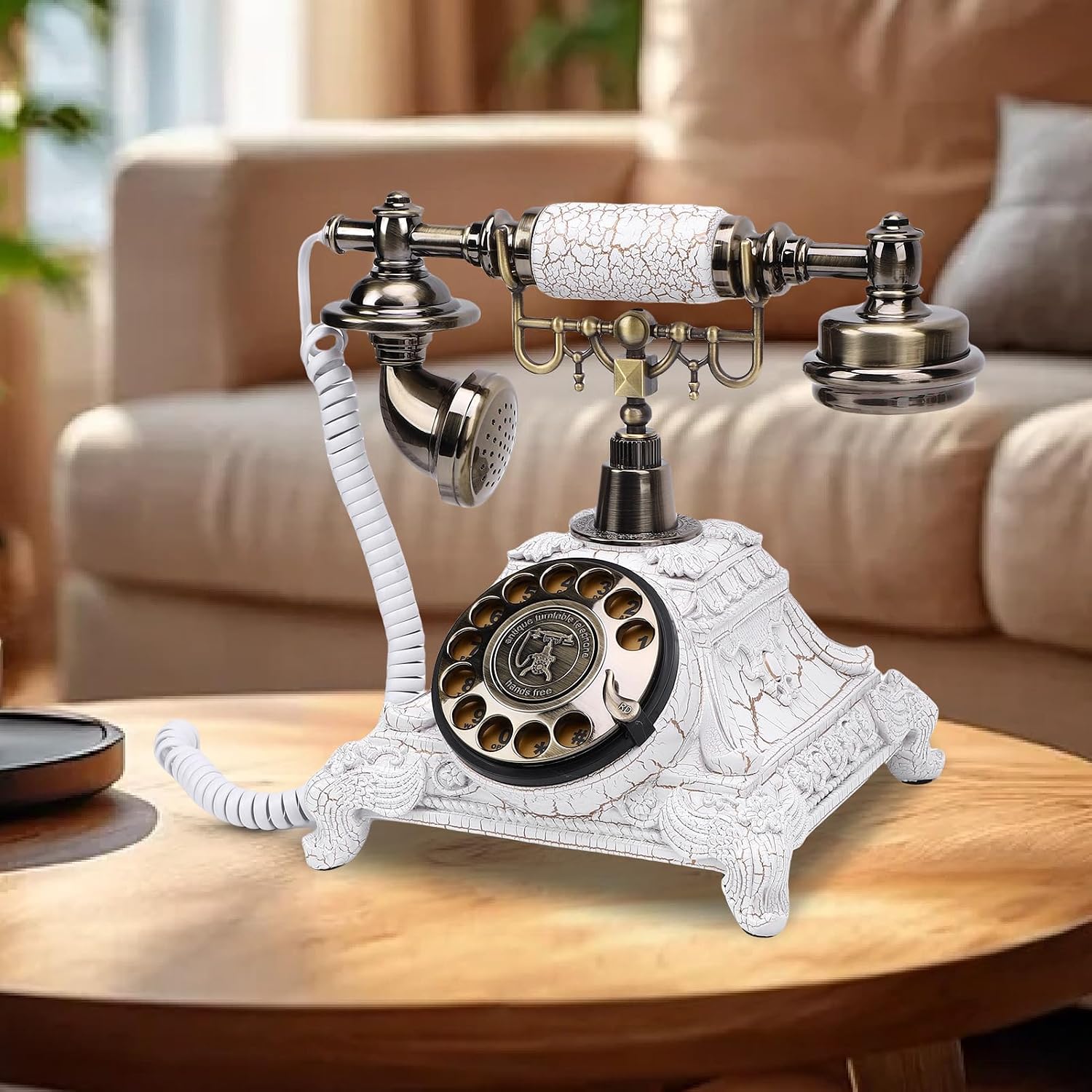 Gugxiom Audio Guest Book Wedding Phone, Retro Record Customized Audio Messages Guestbook Alternatives, 32GB, for Wedding, Bridal Shower, Birthday Party (White)