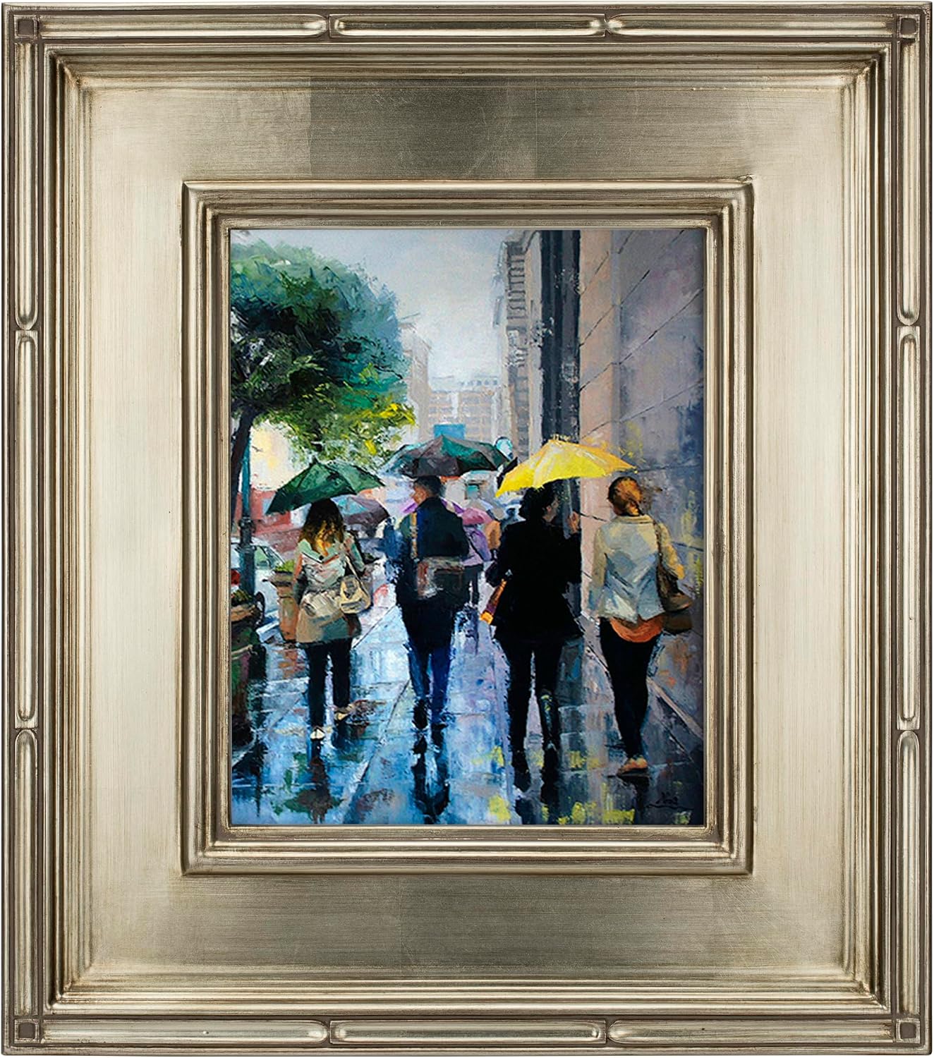 Creative Mark Museum Plein Aire Ornate Picture Frame - 5x7 - Silver Leaf - Pack of 2, High-End Antique Style Frames - Open Back with No Glass or Backing