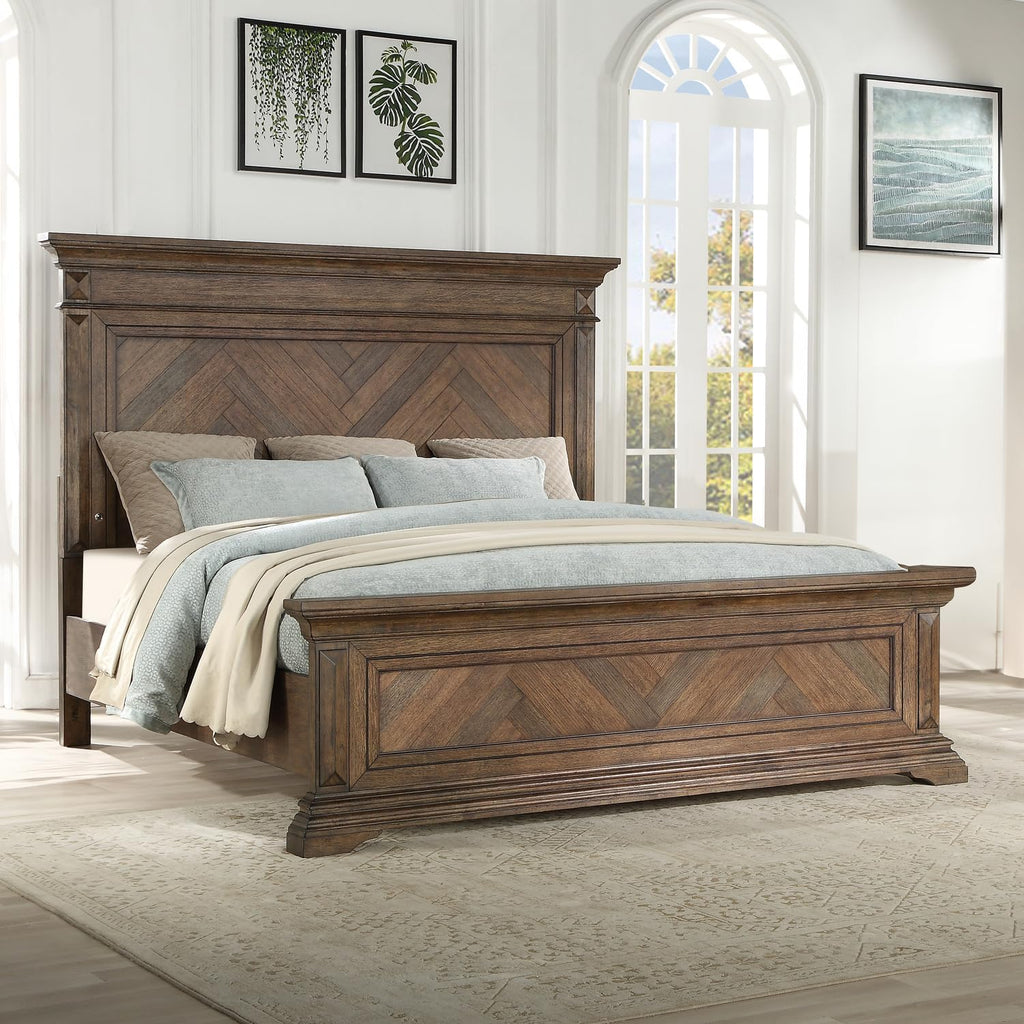New Classic Furniture 00-658-100 Mar Vista Bed, King, Walnut