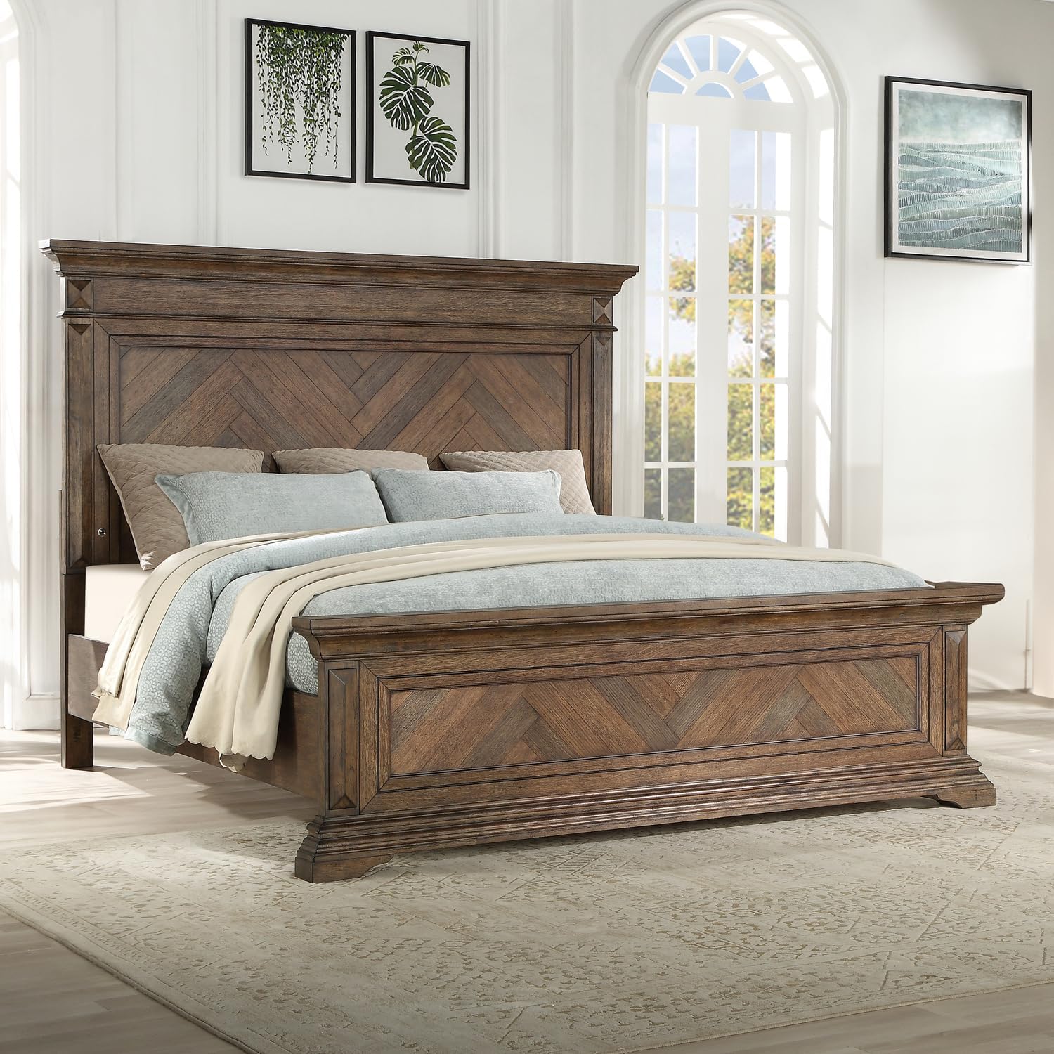 New Classic Furniture 00-658-100 Mar Vista Bed, King, Walnut