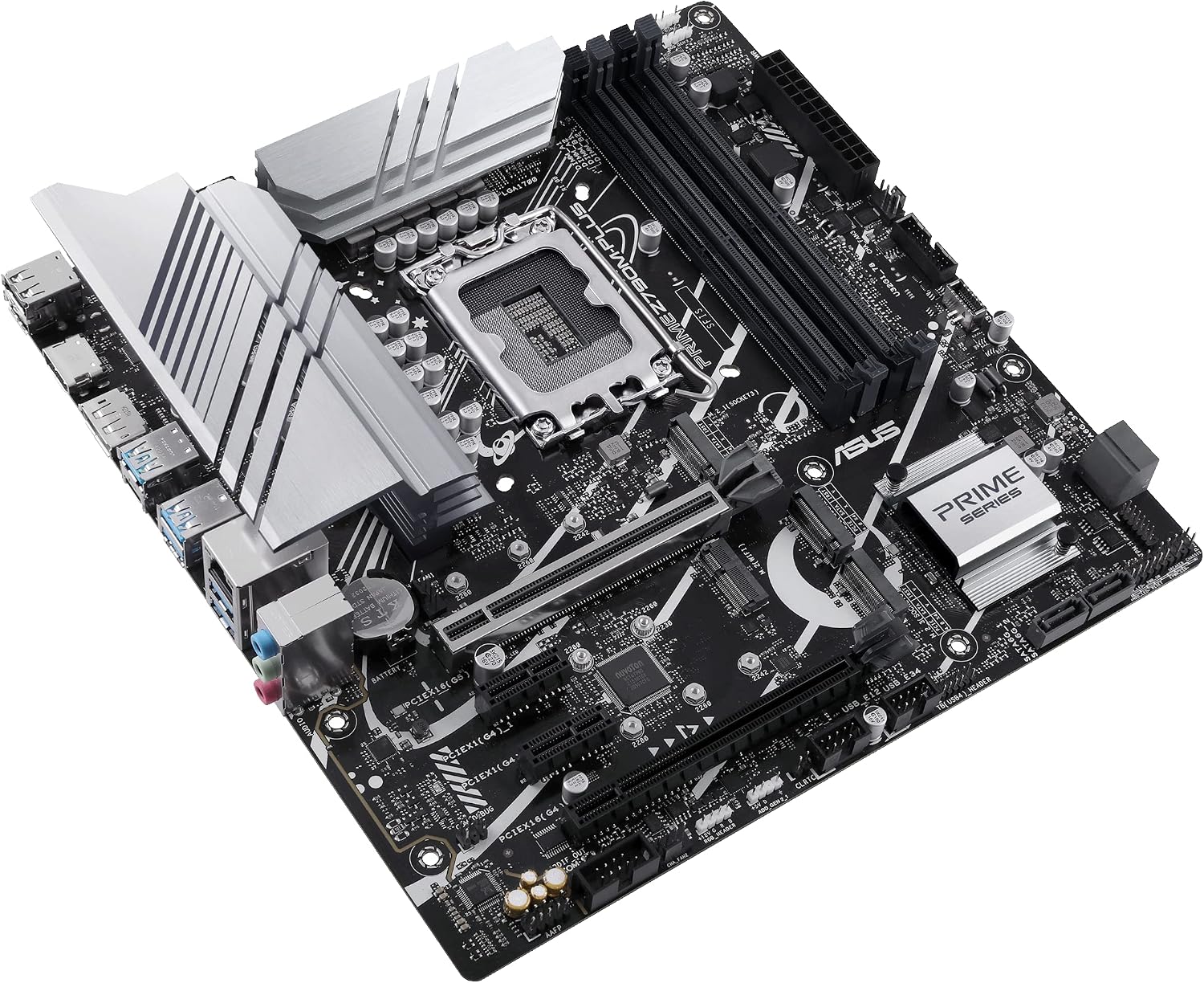 ASUS Prime Z790M-Plus LGA 1700(Intel 14th,12th&13th Gen) microATX motherboard (PCIe 5.0,3xM.2 slots,10+1 DrMOS,DDR5,1 Gb LAN, DP,USB 3.2 Gen2 Type-C,front USB3.2 Gen 1 TypeC, Thunderbolt(USB4)support)