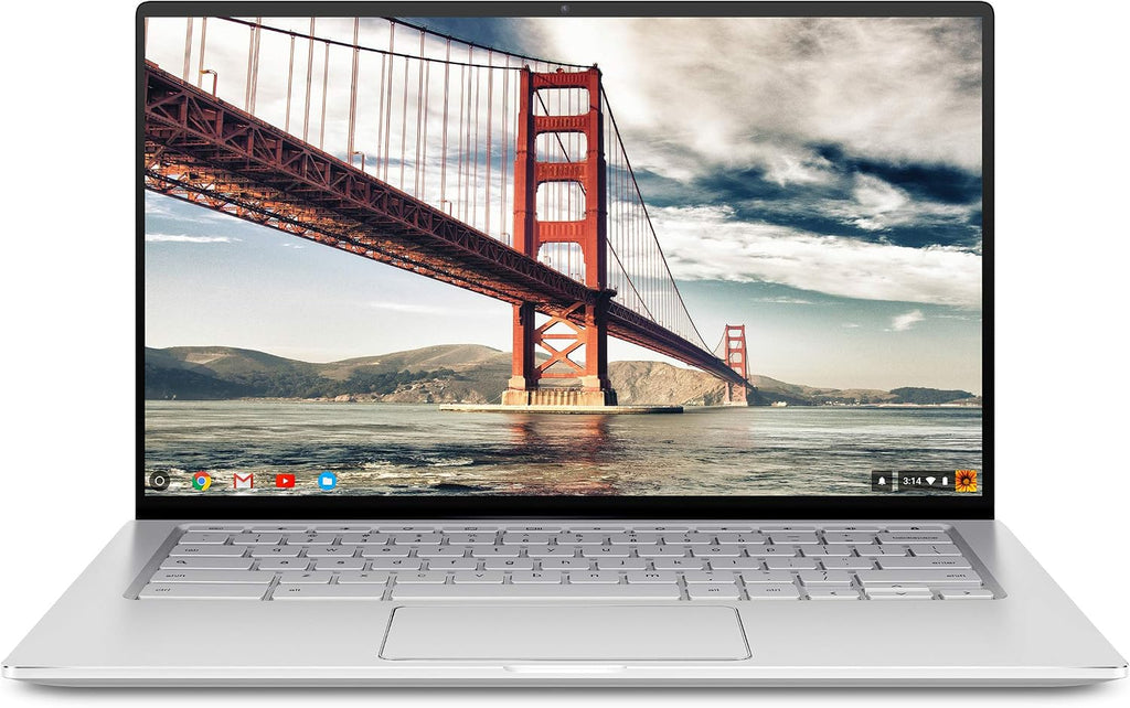 ASUS Chromebook Flip C434 2 in 1 Laptop, 14' Touchscreen FHD 4-Way NanoEdge, Intel Core m3-8100Y Processor, 4GB RAM, 128GB eMMC Storage, Backlit KB, Spangle Silver, Chrome OS, C434TA-IH348T
