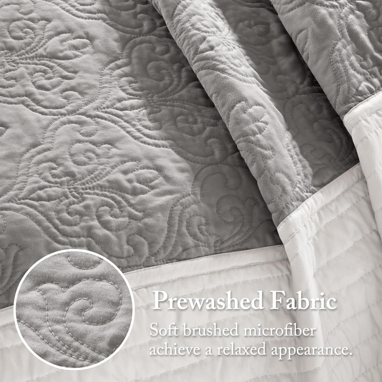 Madison Park Attingham Reversible Quilt Set - All Season Breathable Coverlet, Lightweight Cozy Bedding Layers, Matching Shams, King/Cal King(104'x94'), Black Multi 7 Piece