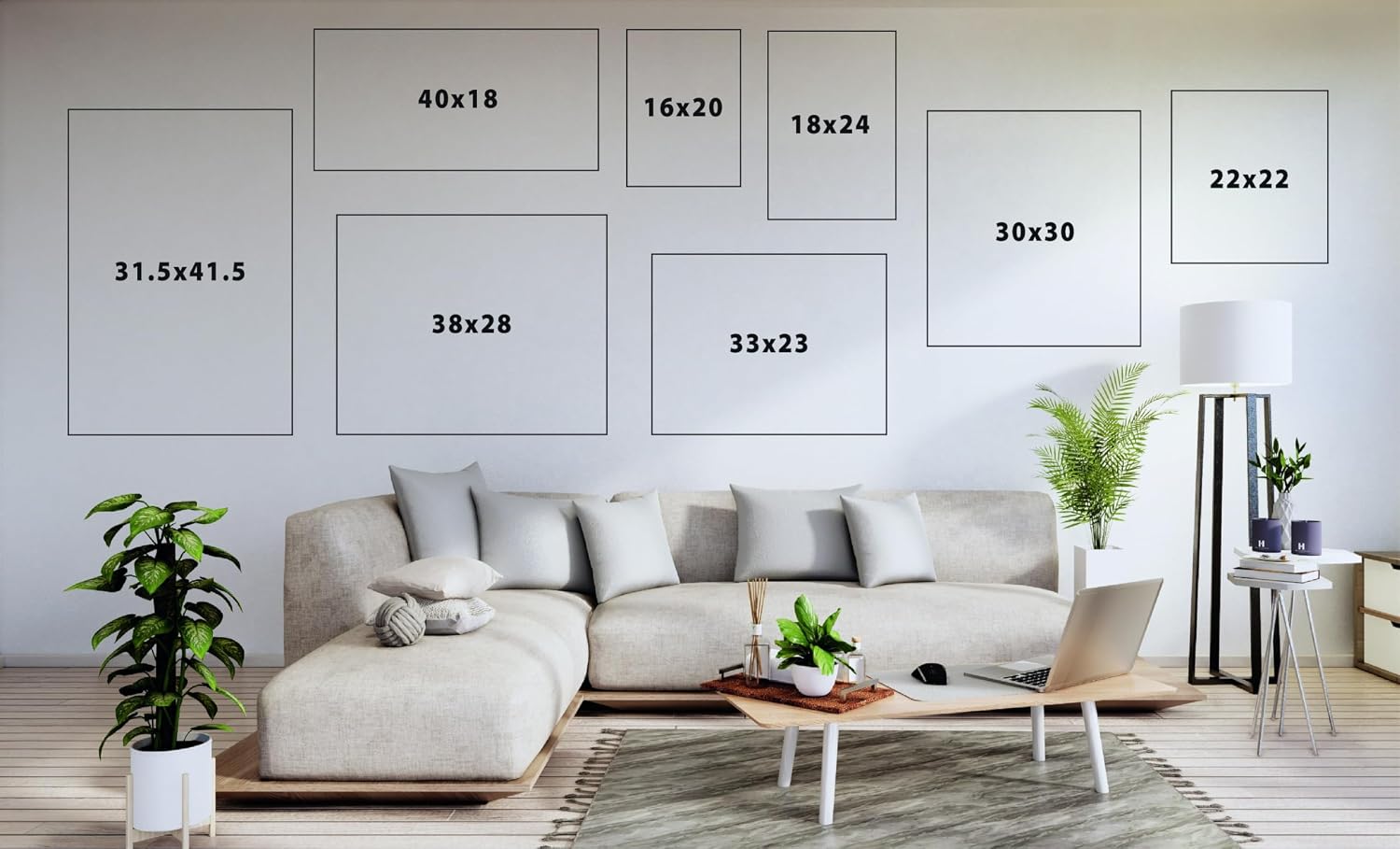 Kate and Laurel Custom Printed Framed Canvas Wall Art, 40x18 Black, Sylvie Personal Canvas Print with Your Photos for Bedroom or Living Room Gallery Wall Decor | Printed and Hand Framed in the USA