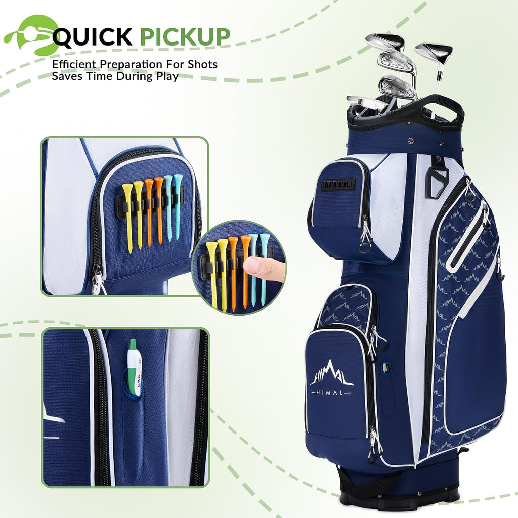 uniHimal 14 Way Golf Cart Bag Featuring Full-Length Divider Top and Multiple Pockets, Golf Bag for Men with Handles and Rain Cover