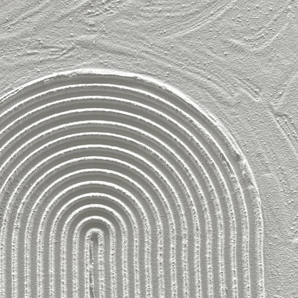 NANKAI Art Hand Painted White Textured Abstract Art Oil Painting Contemporary Minimalist Art Home Wall Fecoration Painting 28x16 inches x 3