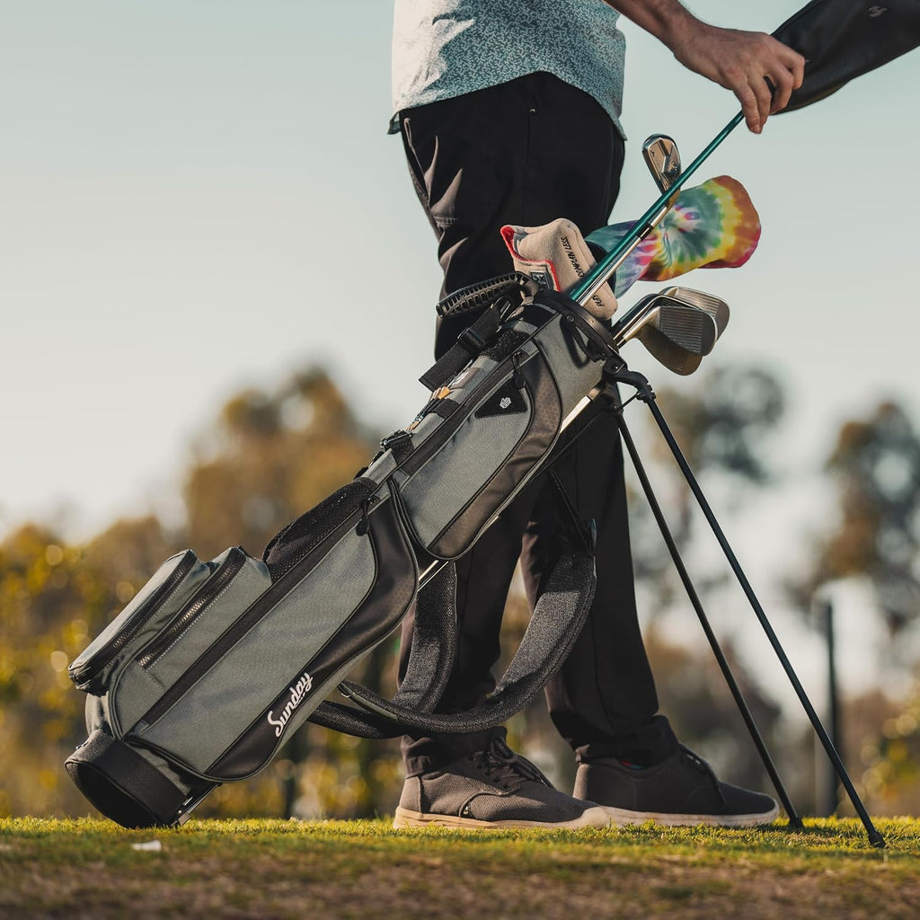 The Original Sunday Golf Loma XL Bag – Lightweight Golf Bag with Strap & Stand, Easy to Carry Pitch n Putt Stand Bag for Driving Range, Par 3 & Executive Courses, 3.4 lbs