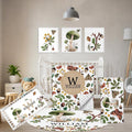 Terwex Personalized Crib Bedding Set, 5 Pcs Custom Nursery Bedding Sets with Name, Infant Bedding Set for Baby Boy Girl, Mushroom Double Layer Baby Crib Set, Babies Toddlers Kids Customized Gifts