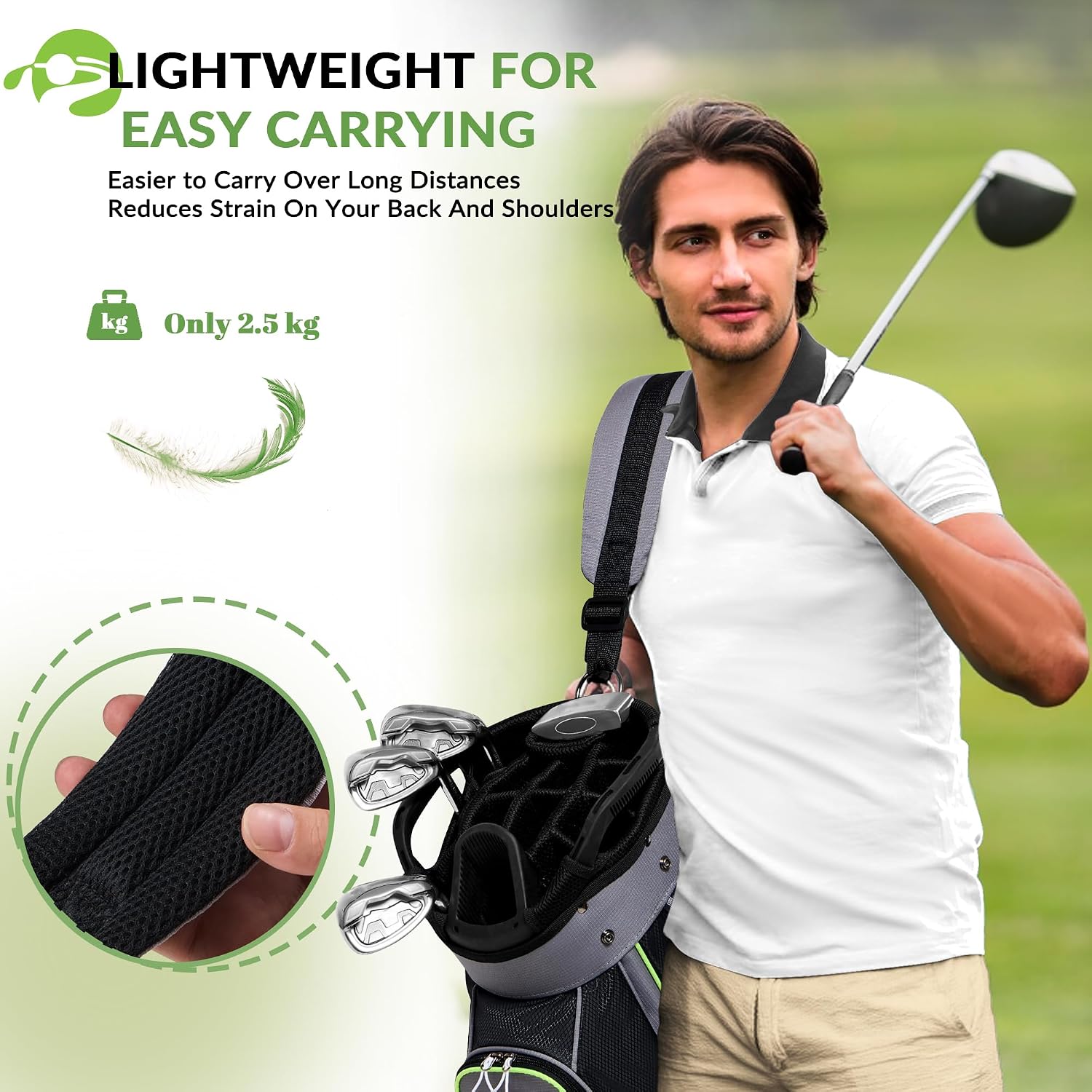 uniHimal 14 Way Golf Cart Bag Featuring Full-Length Divider Top and Multiple Pockets, Golf Bag for Men with Handles and Rain Cover