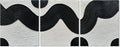 NANKAI Art Hand-Painted Abstract Oil Painting in Black and White Texture Modern Minimalist Art 24x20 Inches x 3,Home Wall Decoration Oil Painting