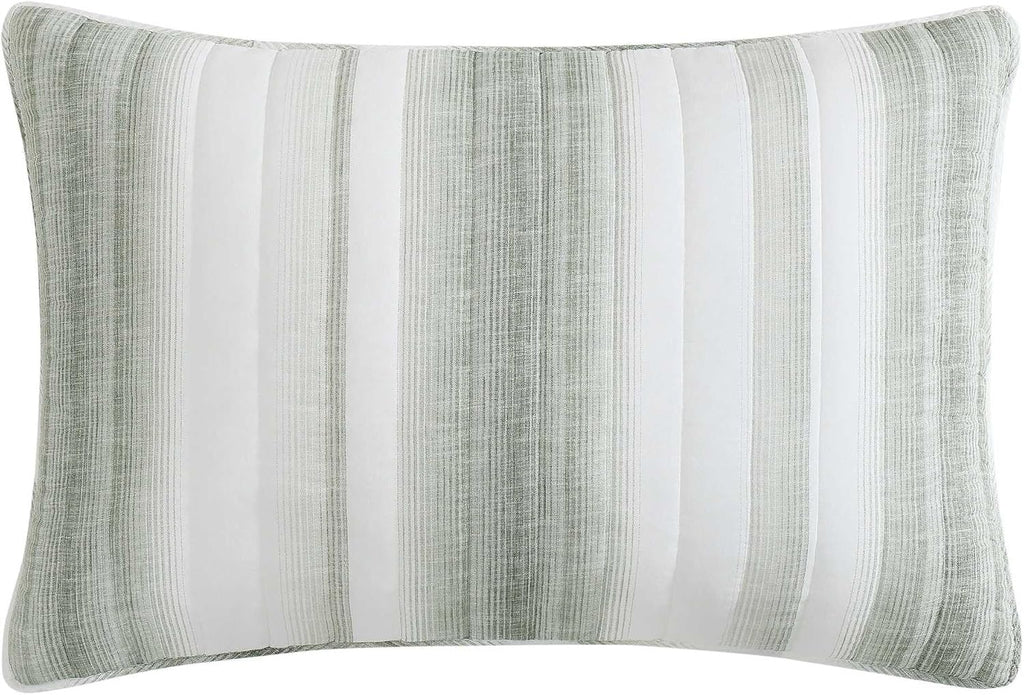Tommy Bahama - Quilt Set, Luxuriously Soft Textured Bedding with Matching Shams, Striped Design, Modern Home Essentials (La Prisma Green, Full/Queen)