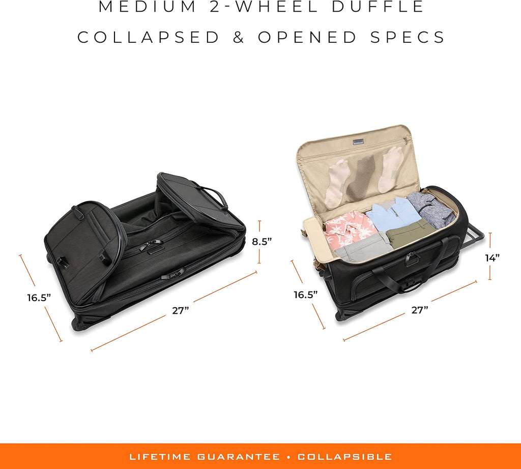 Briggs & Riley Travel Duffel Bag - Weekender & Overnight Luggage for Women & Men, Softside Bag