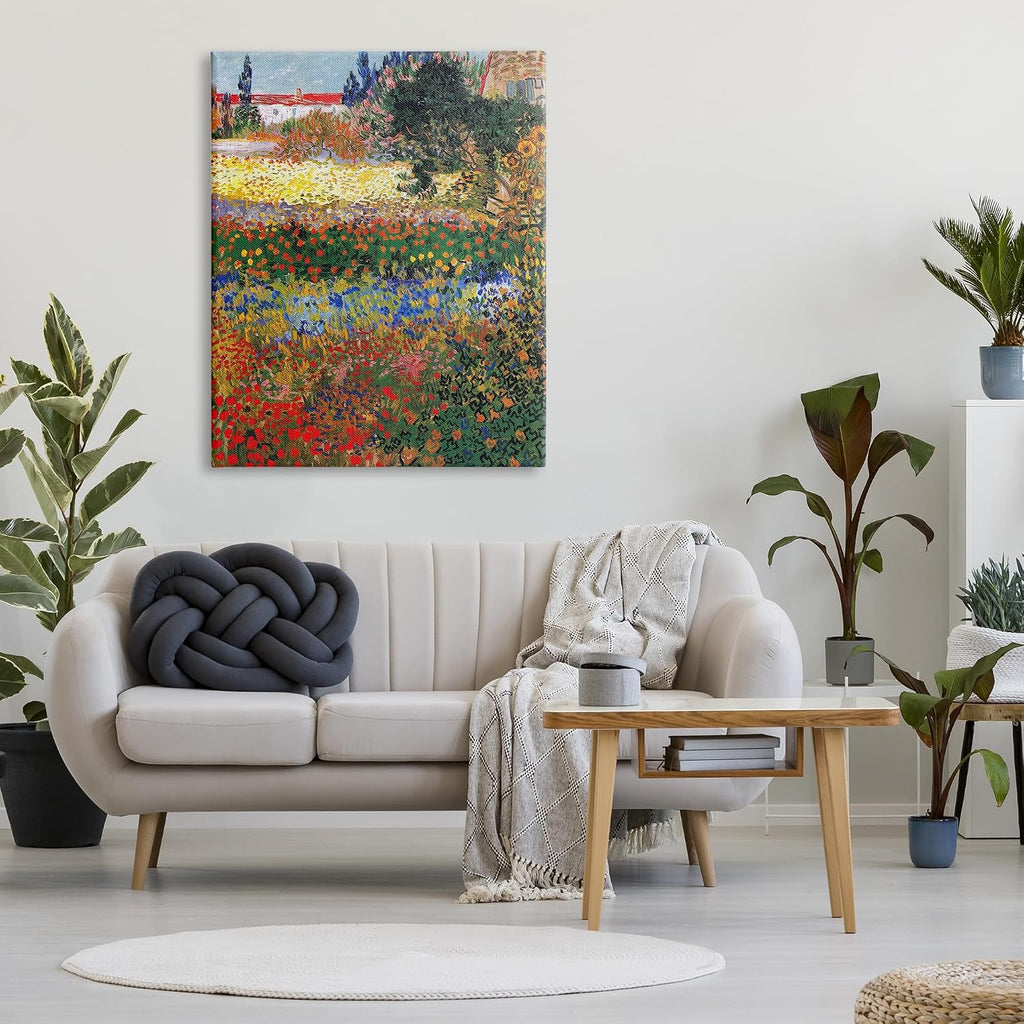 Stupell Industries 'Flower Garden Van Gogh Vivid Painting', Canvas Art, 36 x 48 Inches, Easy to Hang and Sturdy, Made in USA, by one1000paintings