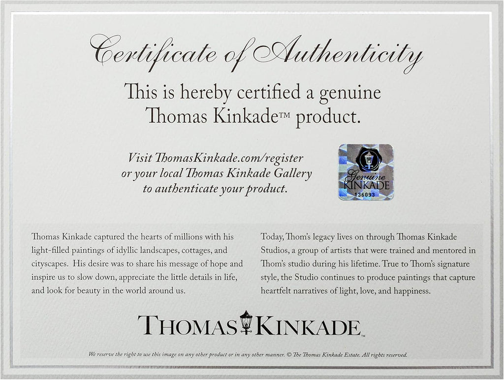 Thomas Kinkade Studios Mickey and Minnie in Ireland 5 x 7 Brushwork (Burl Frame)