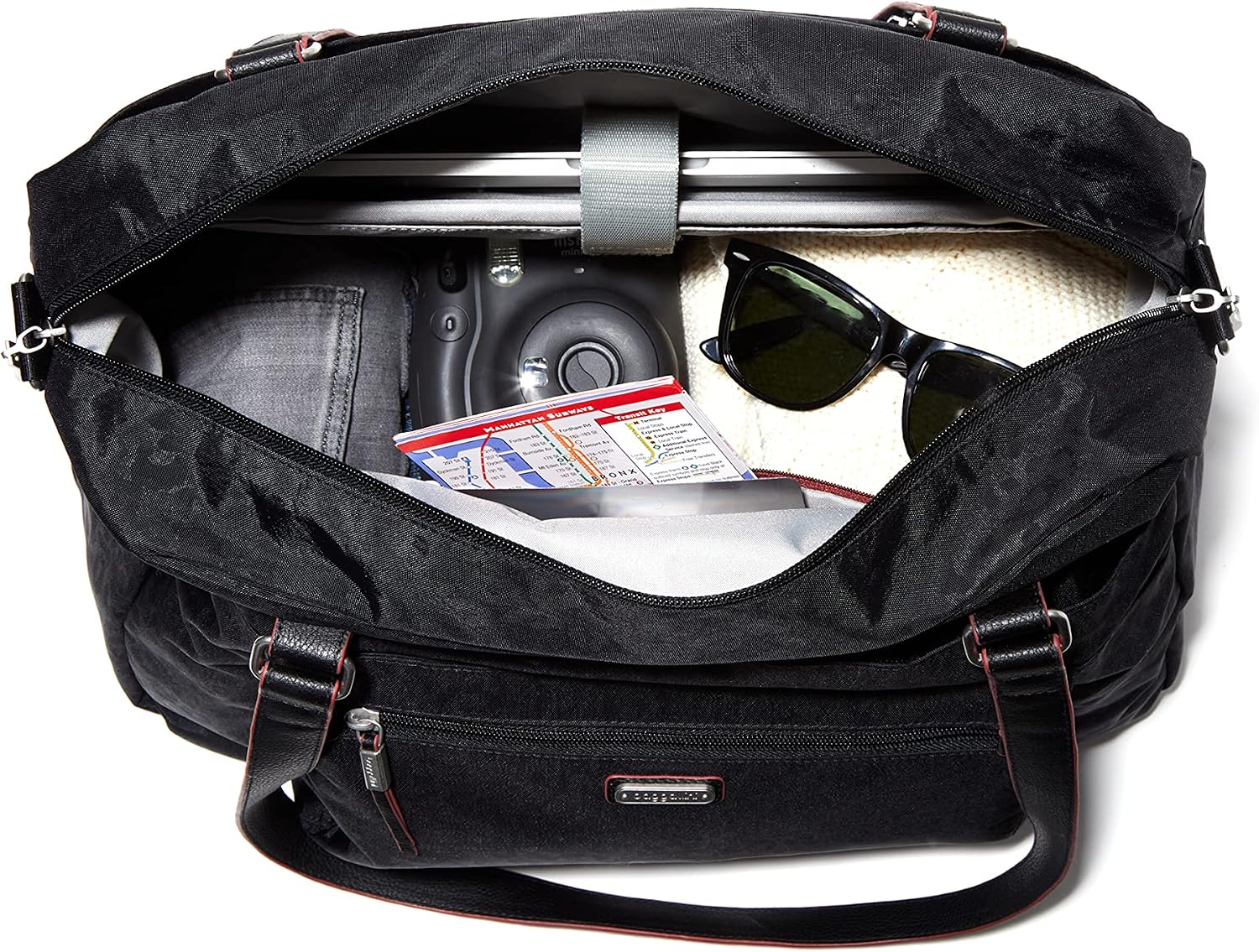 Baggallini Overnight Expandable Laptop Tote with RFID Phone Wristlet