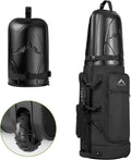 uniHimal Golf Travel Bag with Hard Case Top, 1680D Heavy Duty Oxford Golf Club Travel Bags for Airlines with Wheels Easy to Maneuver