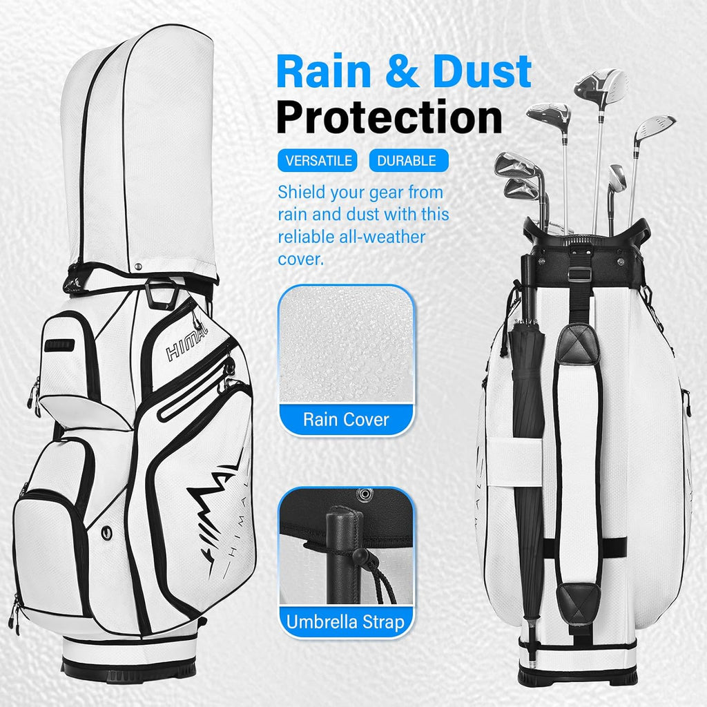 uniHimal 14-Way Golf Cart Bag, Full Length Premium Golf Bag for Men with Cooler Pocket, Handles and Rain Cover
