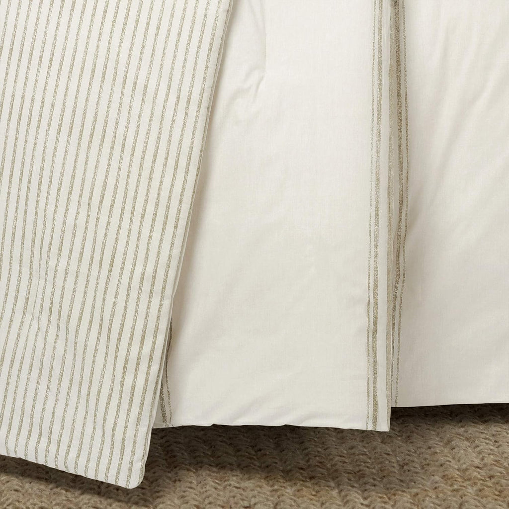 Lush Decor Farmhouse Stripe Reversible Cotton Comforter Set, 3 Piece Set, King, Neutral - Cozy Farmhouse Bedding Set - Rustic Decor - Striped Comforter - Modern Farmhouse Bedroom Decor