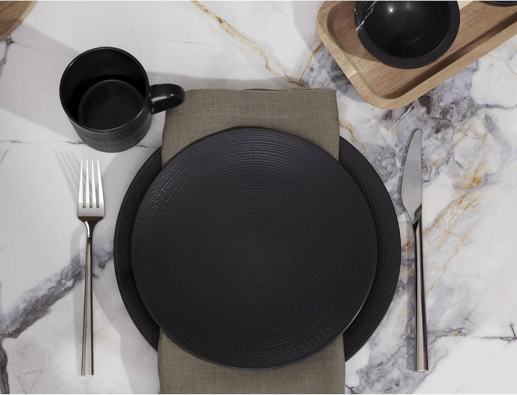 Lenox 895250 Lx Collective Black 12-Piece Set, White