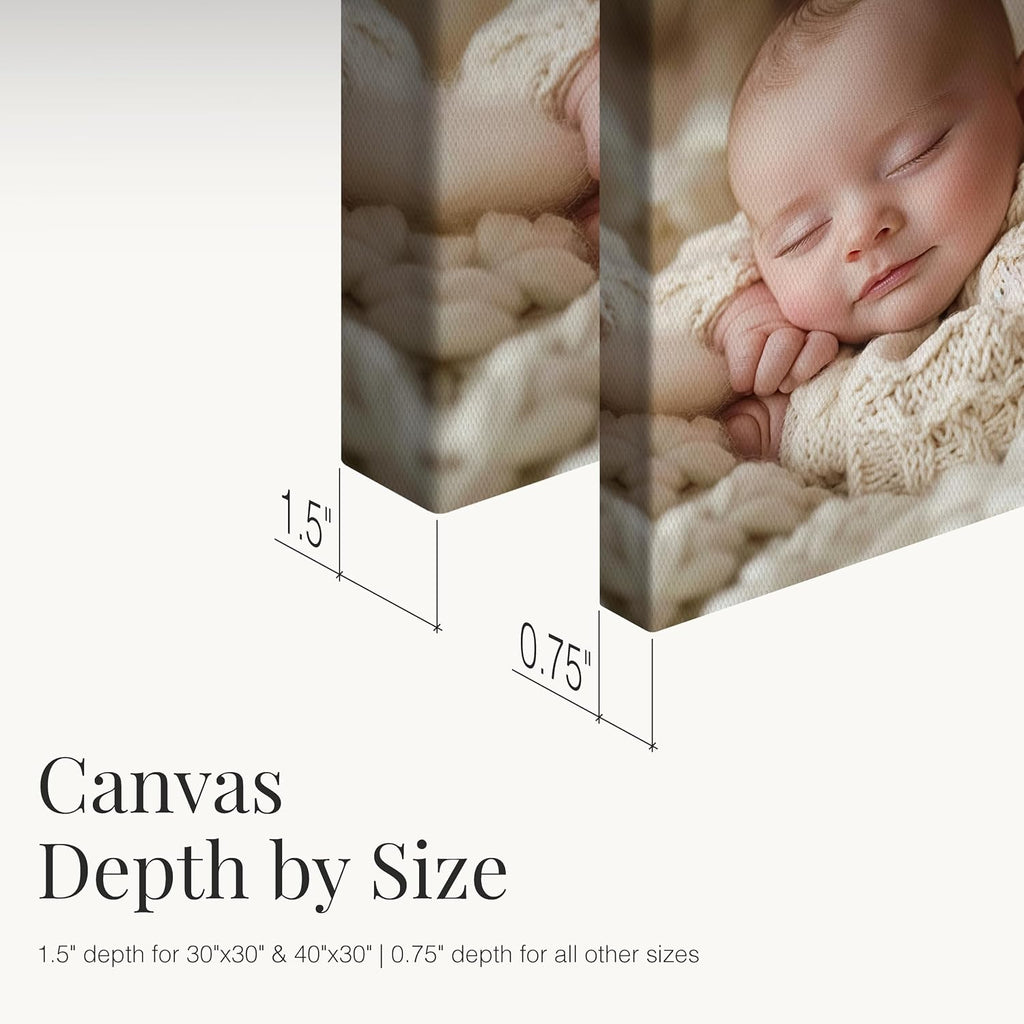 Smile Art Design Custom Canvas Print – Personalized Photo Wall Art, Made to Order in USA, Premium Canvas, Gallery Wrapped