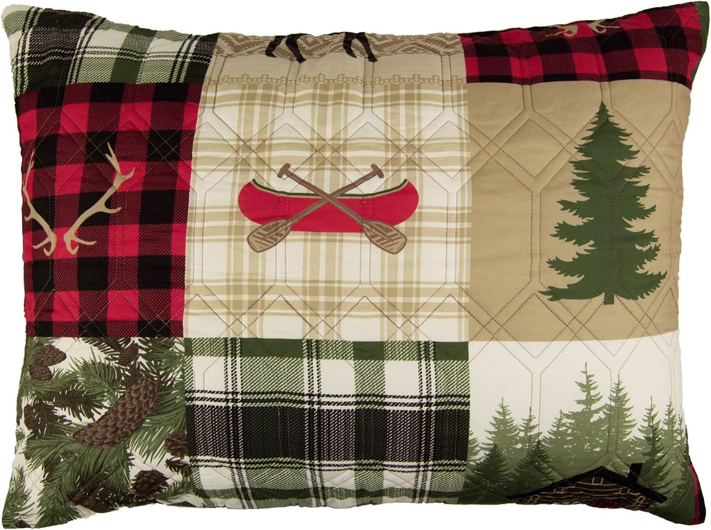 Donna Sharp Cedar Lodge-King Quilt Set, Measures 104 x 96, Includes 1 Quilt and 2 King Shams, Machine Washable