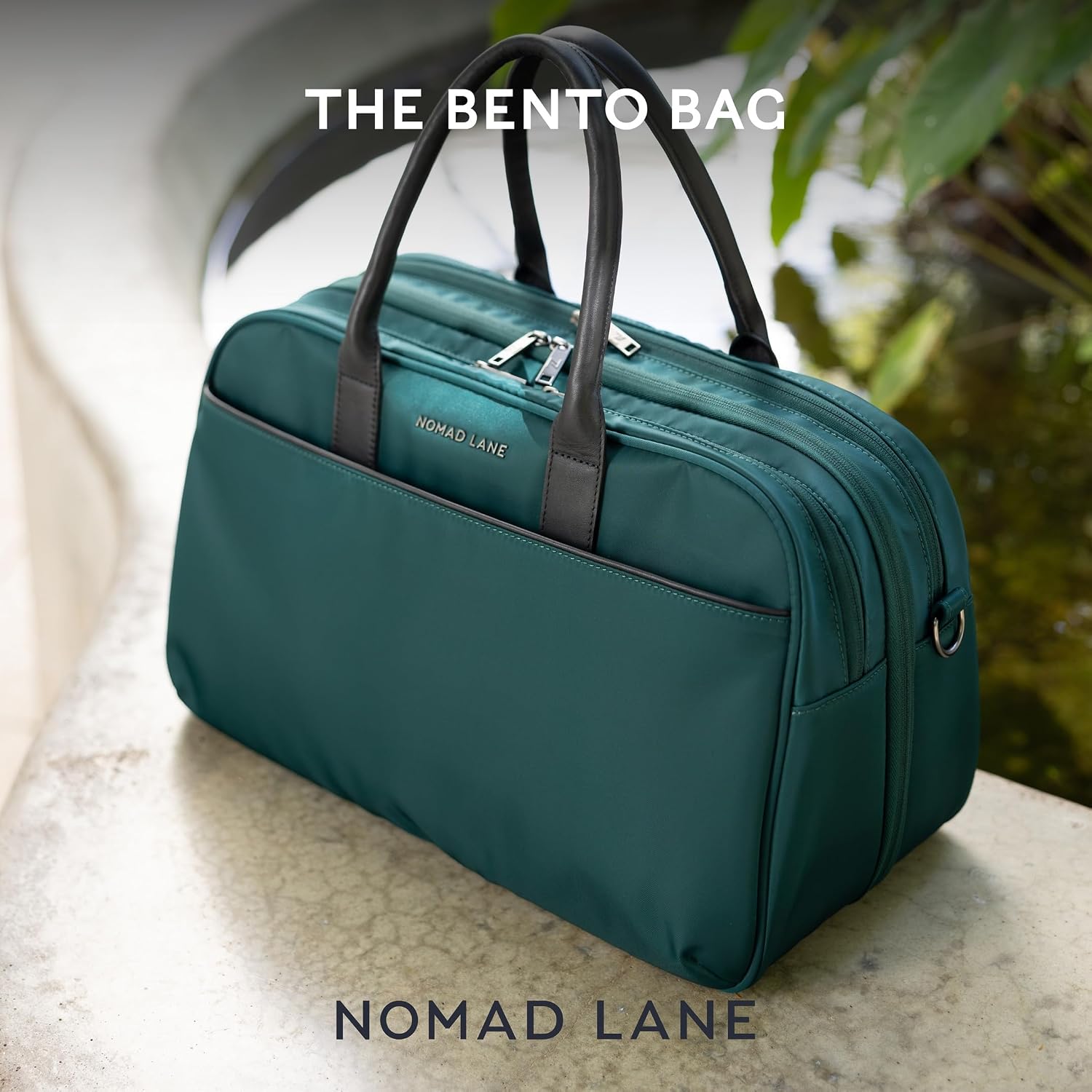 Nomad Lane Carry-On Luggage Duffel Bag, Durable & Lightweight Suitcase. Bento Bag, Personal Item Weekender Travel Bag for Men & Women, Pine Green