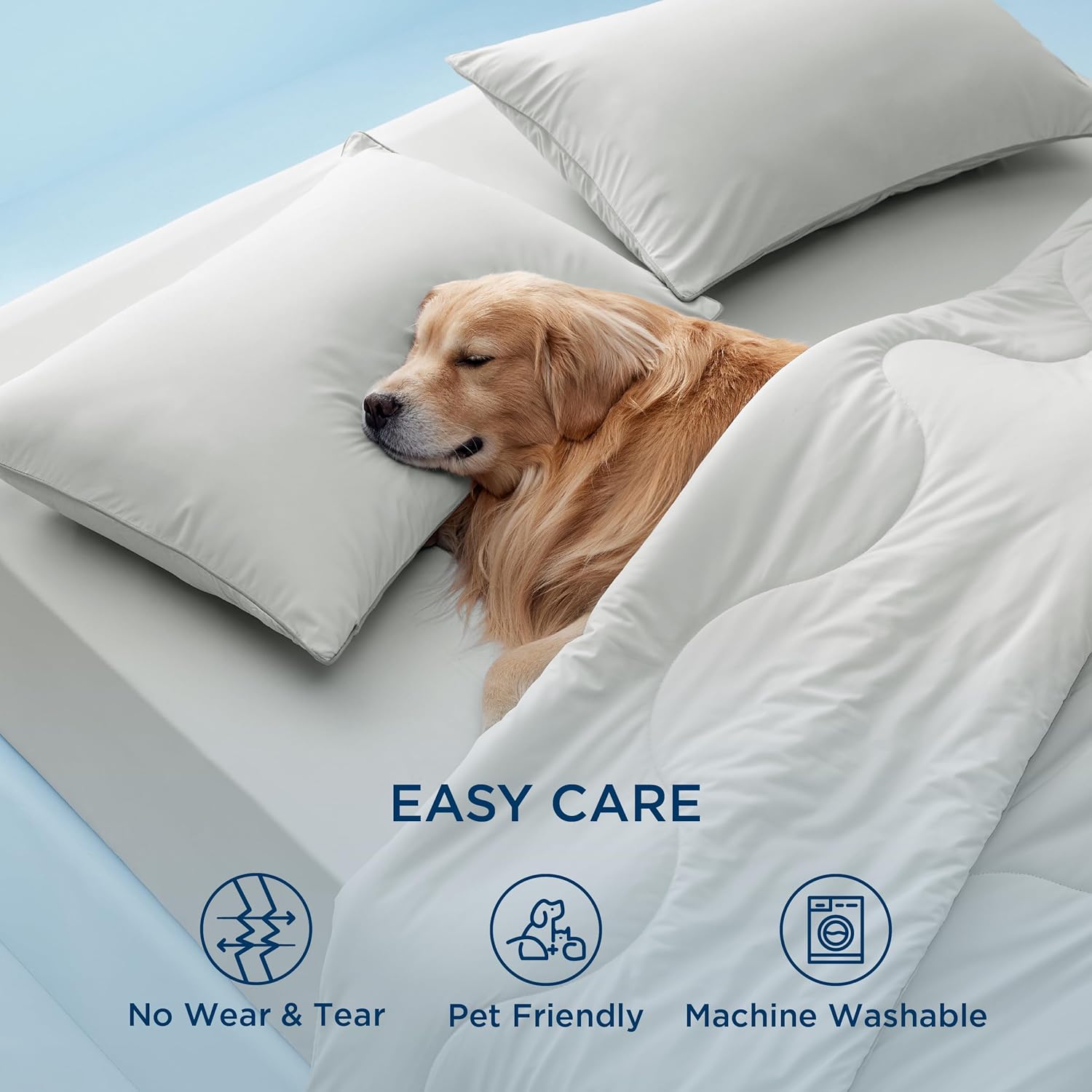 Bedsure Cooling Comforters King Size Set 4 Pieces, Grey Cooling Blanket for Hot Sleepers, Double-Sided Cool Tech King Bedding Set with Breathable Lightweight Comforter, Sheet & Pillowcases