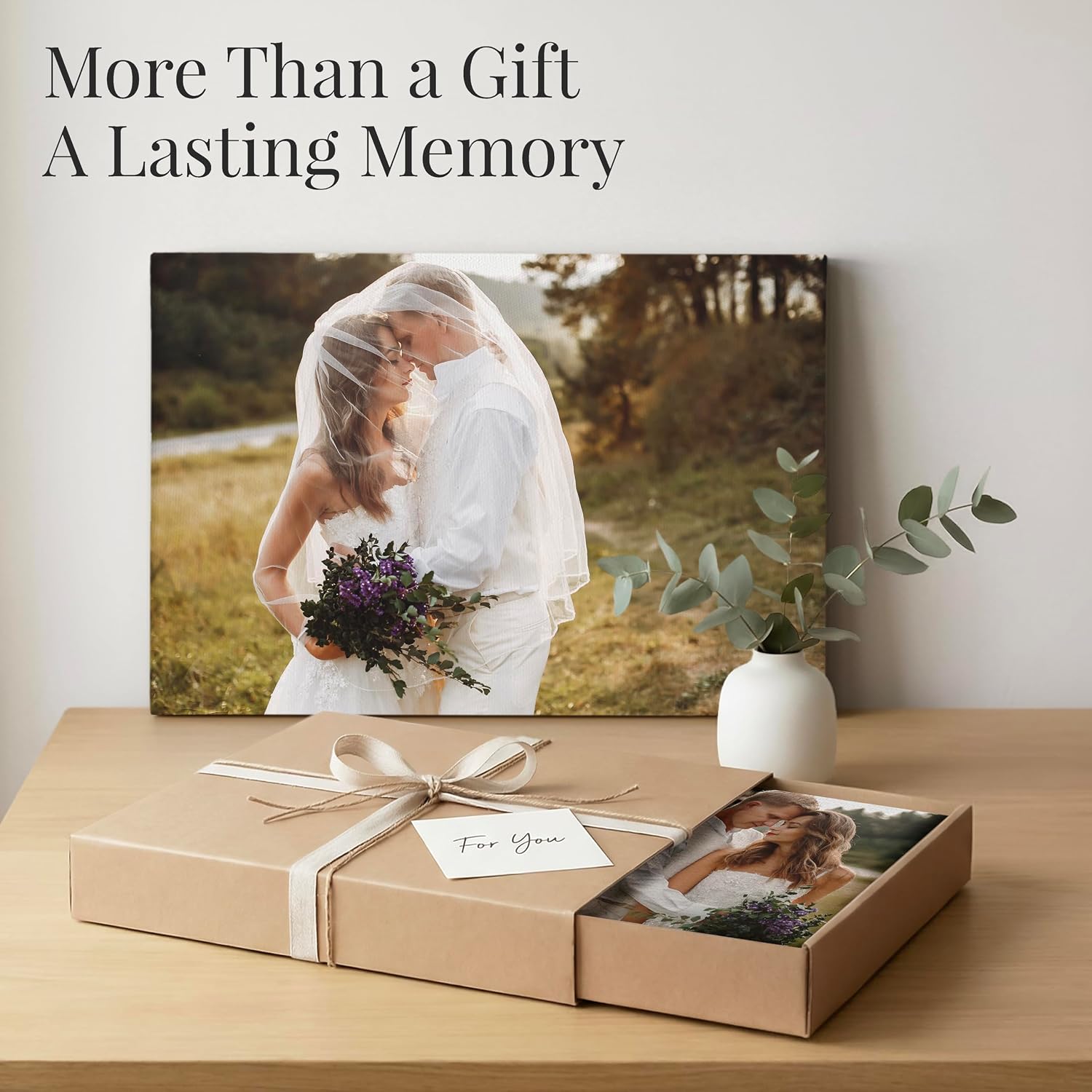 Smile Art Design Custom Canvas Print – Personalized Photo Wall Art, Made to Order in USA, Premium Canvas, Gallery Wrapped
