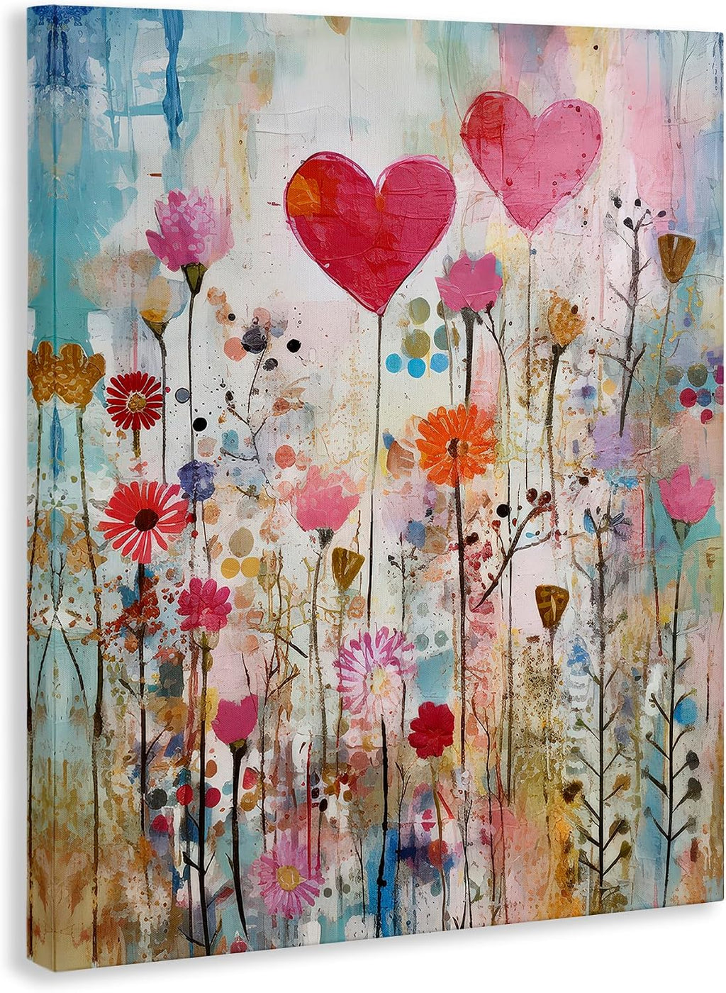 Stupell Industries Heart & Garden Collage Canvas Wall Art Design by LSR Design Studio, 36 x 48